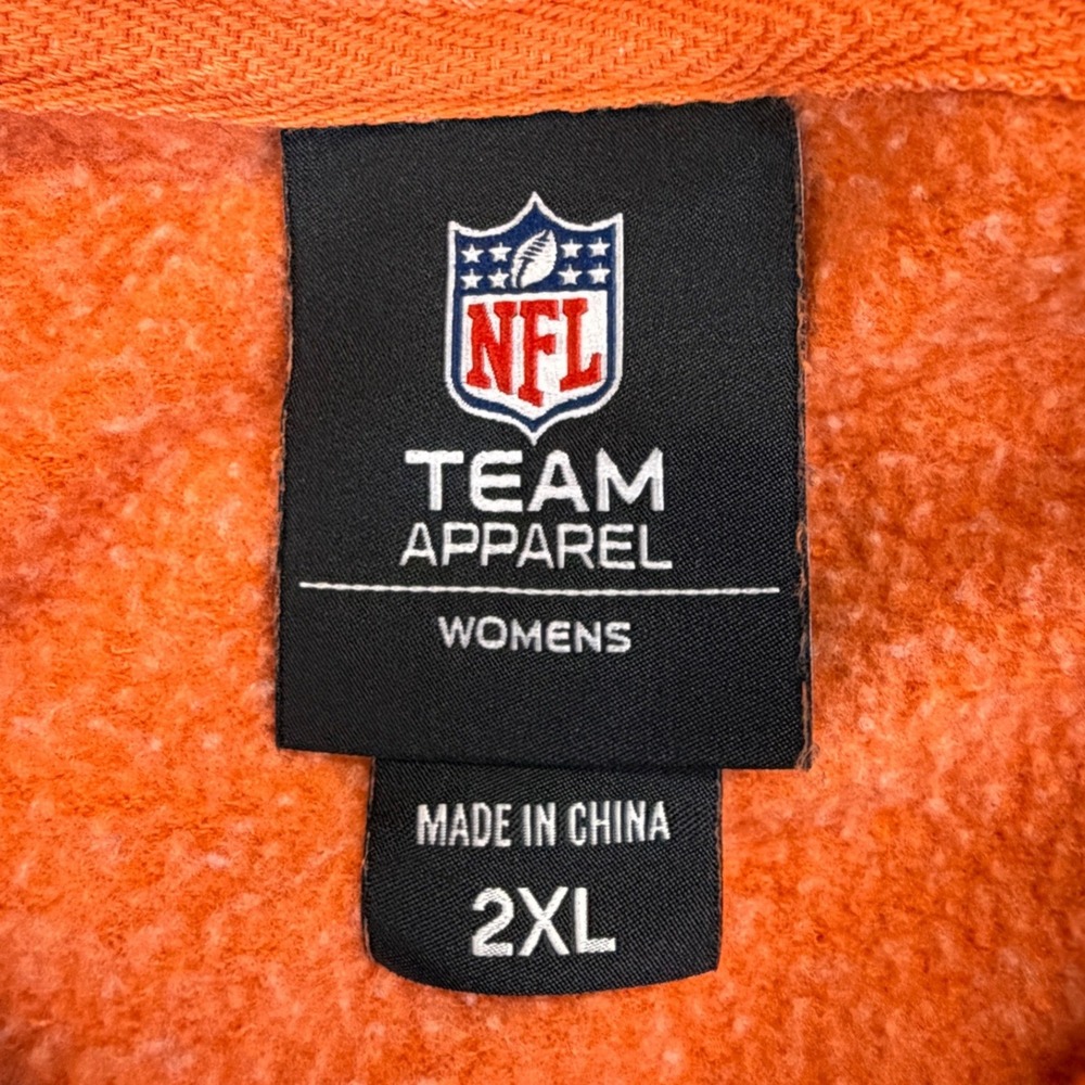 NFL Team Apparel Denver Broncos Hoodie Womens 2XL Navy Orange Zip Up Sweatshirt - Picture 7 of 10